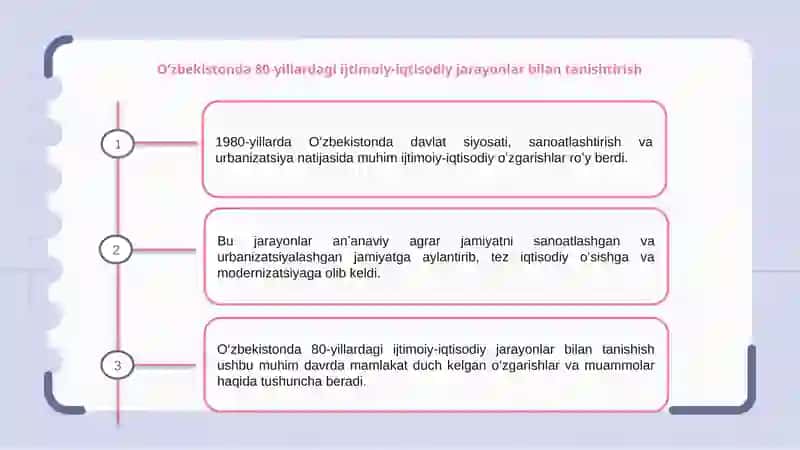 20-asrning 80-yillarida O'zbekistondagi ijtimoiy-iqtisodiy jarayonlar 3