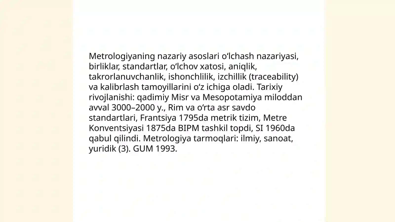 Metrologiya va texnikaviy o‘lchash 3