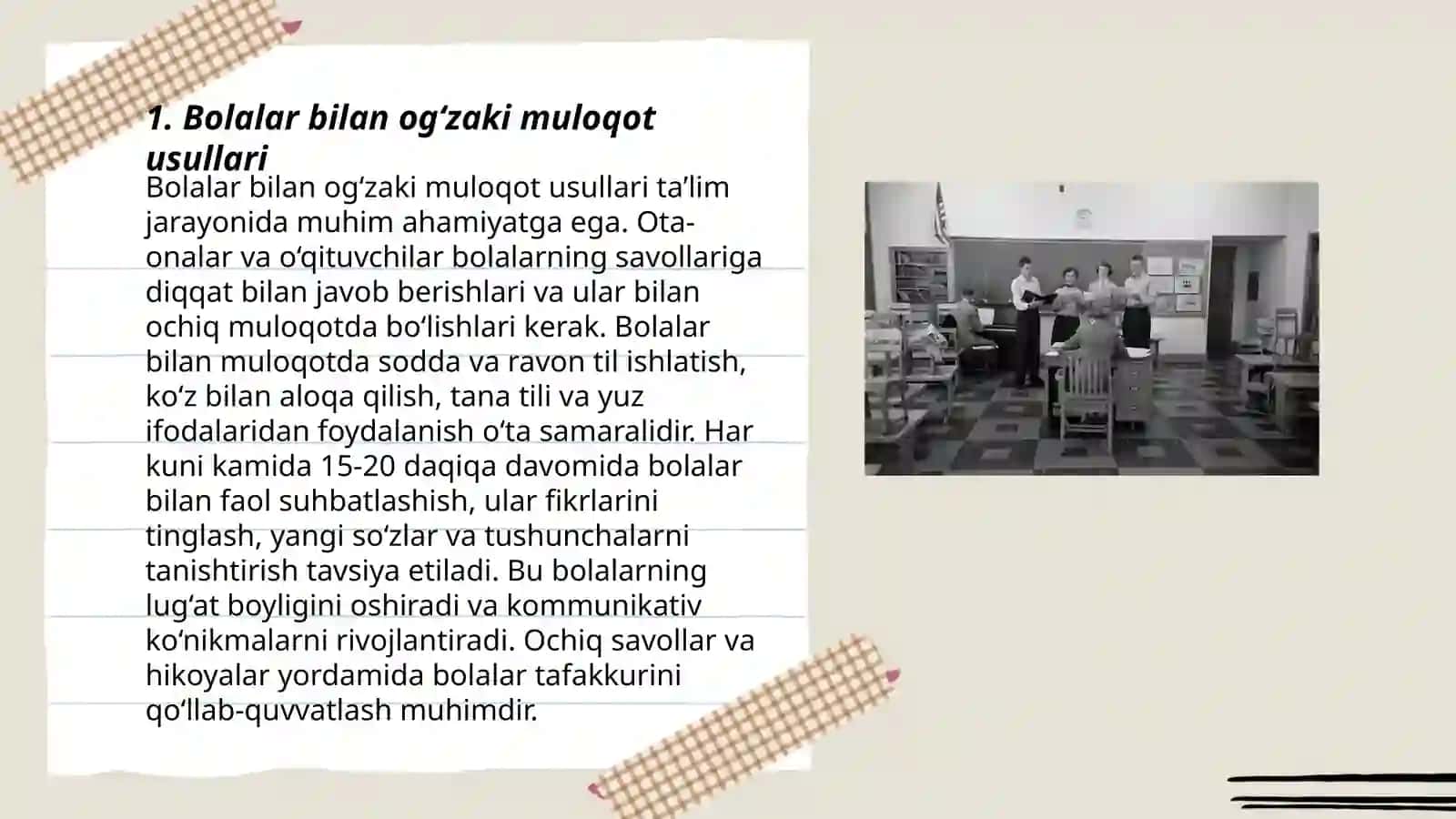 Bolalar bilan og'zaki muloqot usullari 3