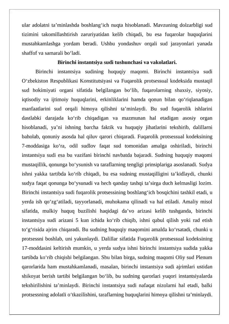 Birinchi instantsiya sudining hujjatlari (FPK bo‘yicha) 3