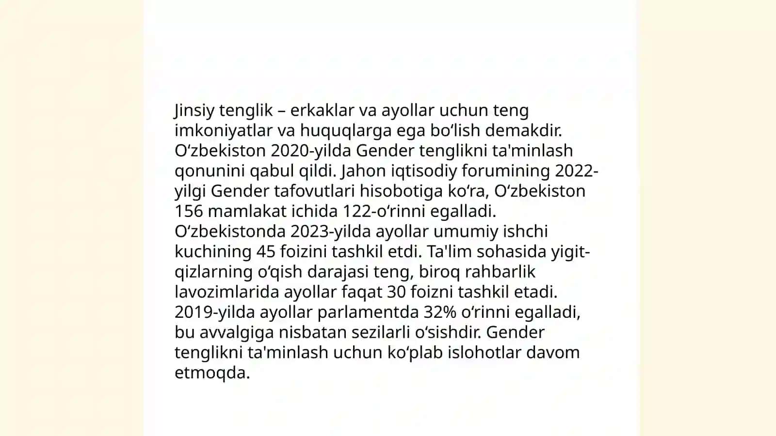 Gender tengligi 3