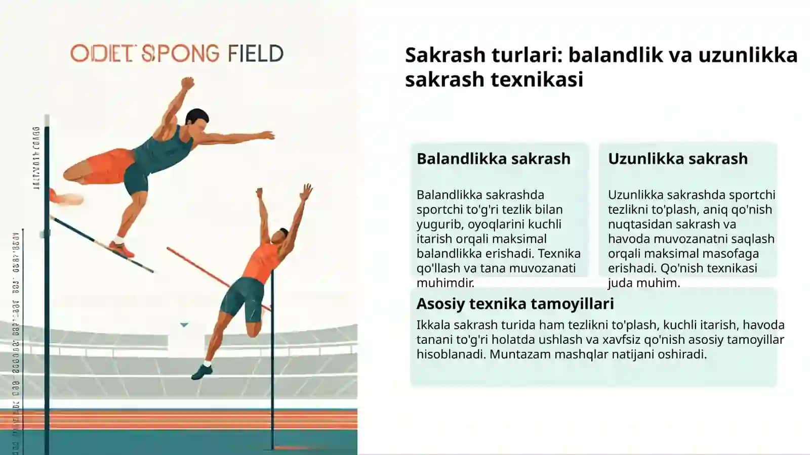 Harakat texnikasi: yurish, yugurish, sakrash, uloqtirish 3