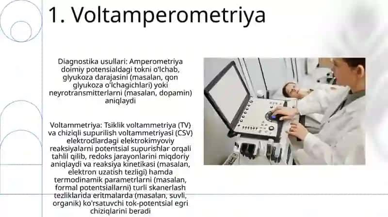 Elektrokimyoviy davolash va diagnostika usullari 3