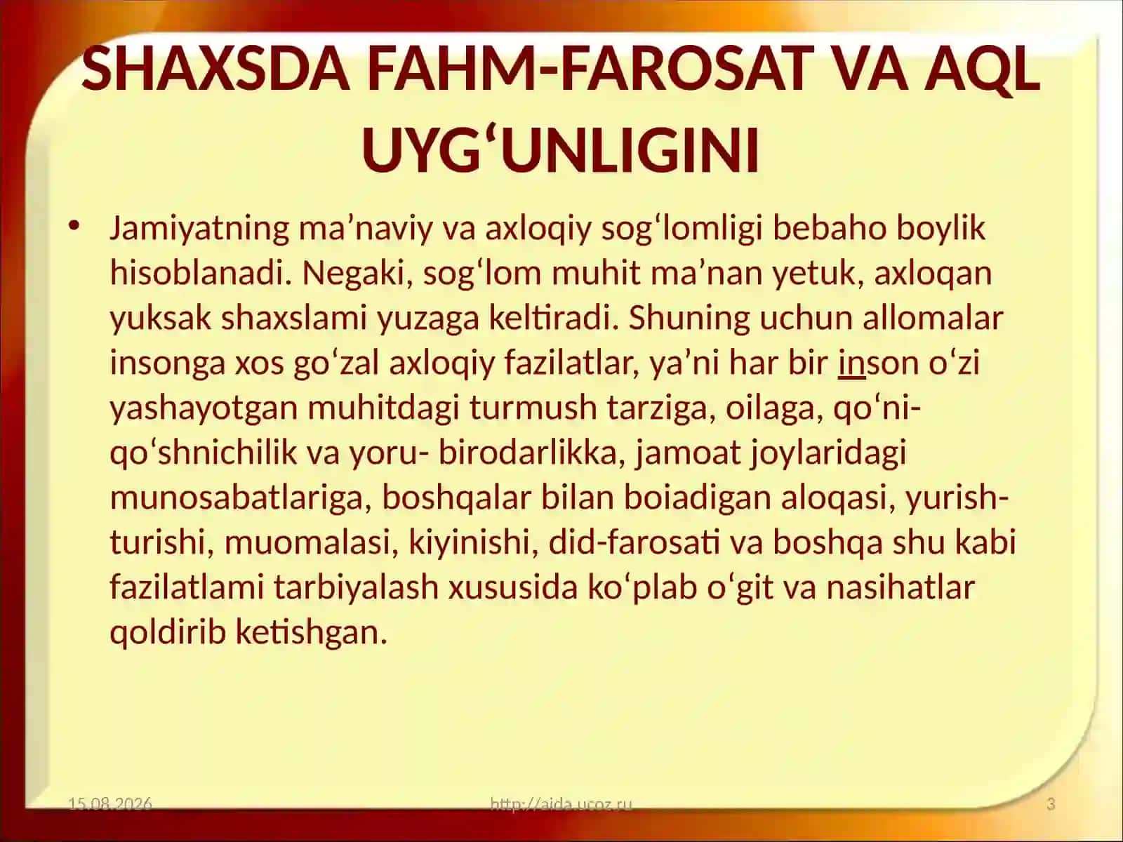ESTETIK TARBIYA 3