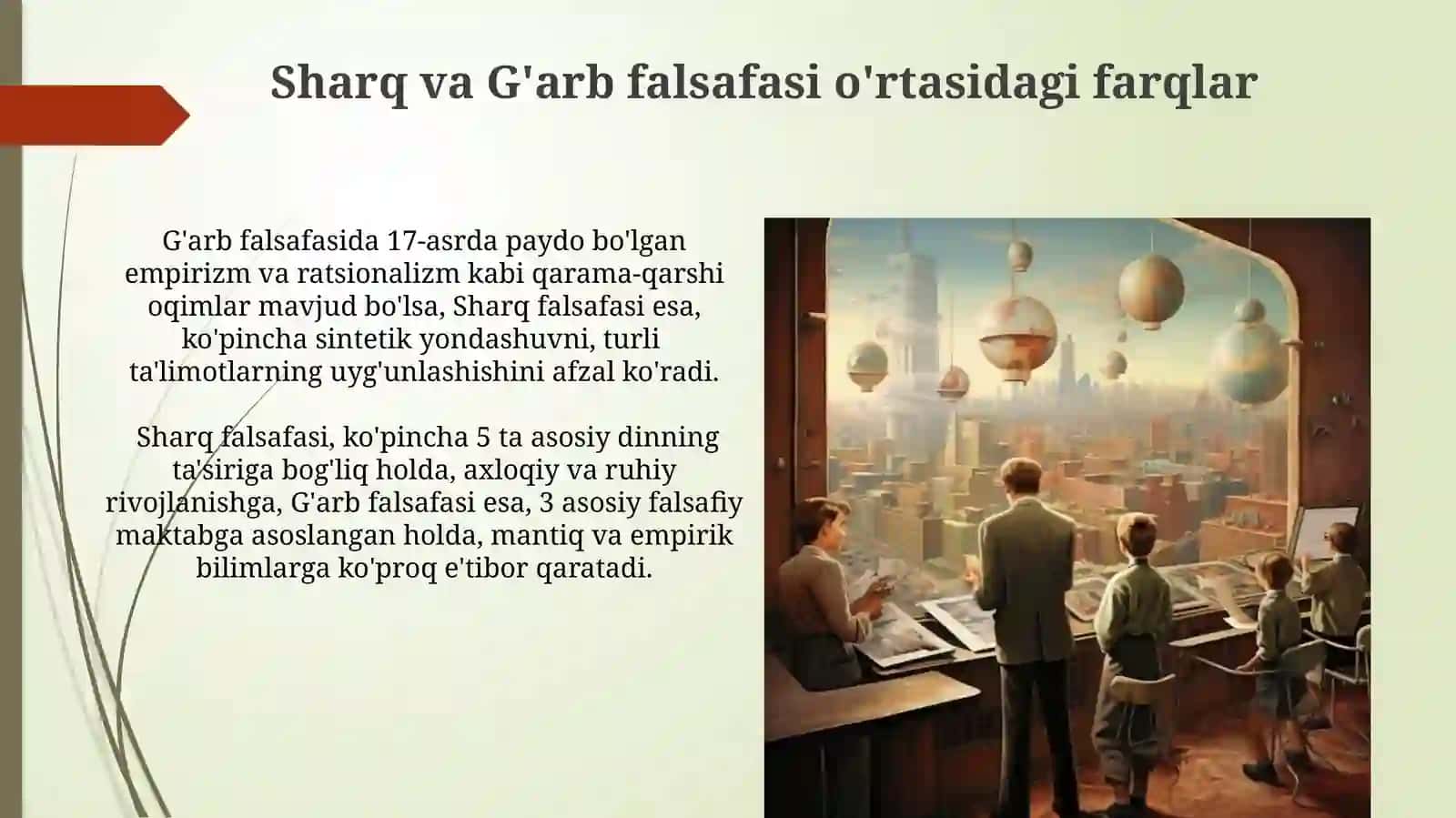 Falsafaning mohiyatiga oid Sharq va Ģarb mutafakirlari ta'rifi 3