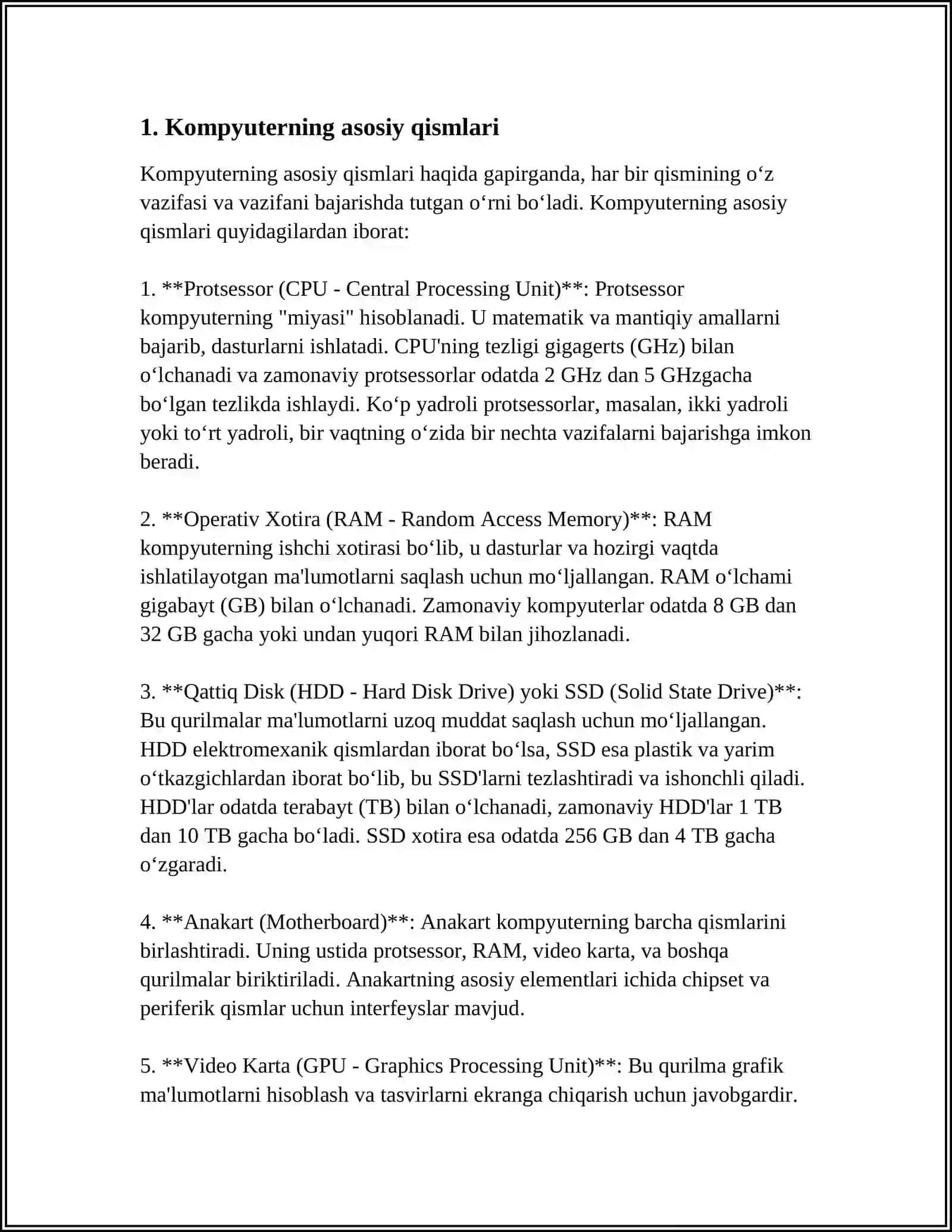 KOMPYUTERNING ASOSIY QISMLARI VA ISHLASH PRINSIPLARI 3