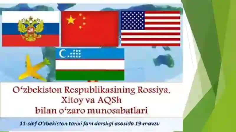 O‘zbekiston Respublikasinıng tashqisiyosativaikkitomonlama munosabatlari 3