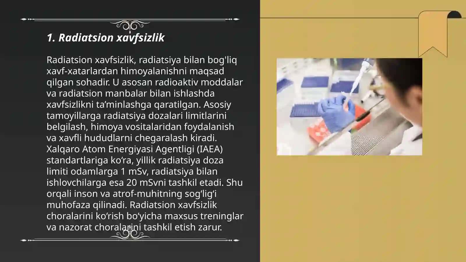 Radioaktiv, kimyoviy va biologik xavfsizlik 3