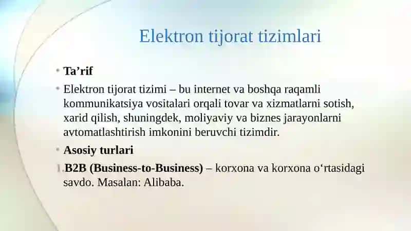 Elektron tijorat tizimlari va elektron raqamli imzo 3