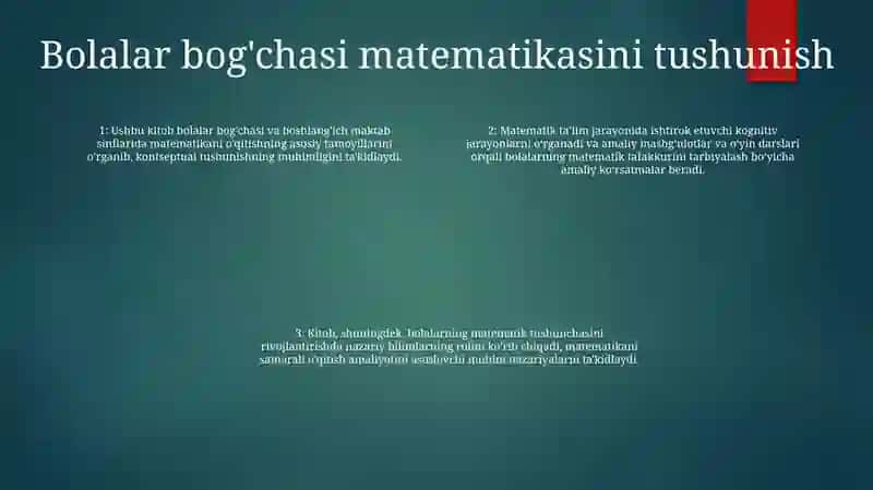 Bolalar Bog'Chasi Va Boshlang'Ich Sinflarda Matematika Fani O'Qitish Orasidagi Uzviylik 3