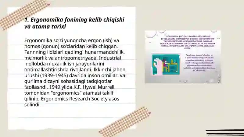 Ergonomika fani tarixi va ahamiyati 3
