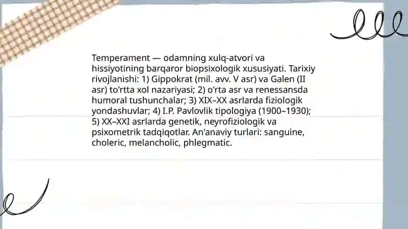 Temperament va uning nazariyalari 3