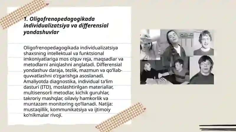 Oligofrenopedagogikada o‘qitish metodlari va shakllari 3