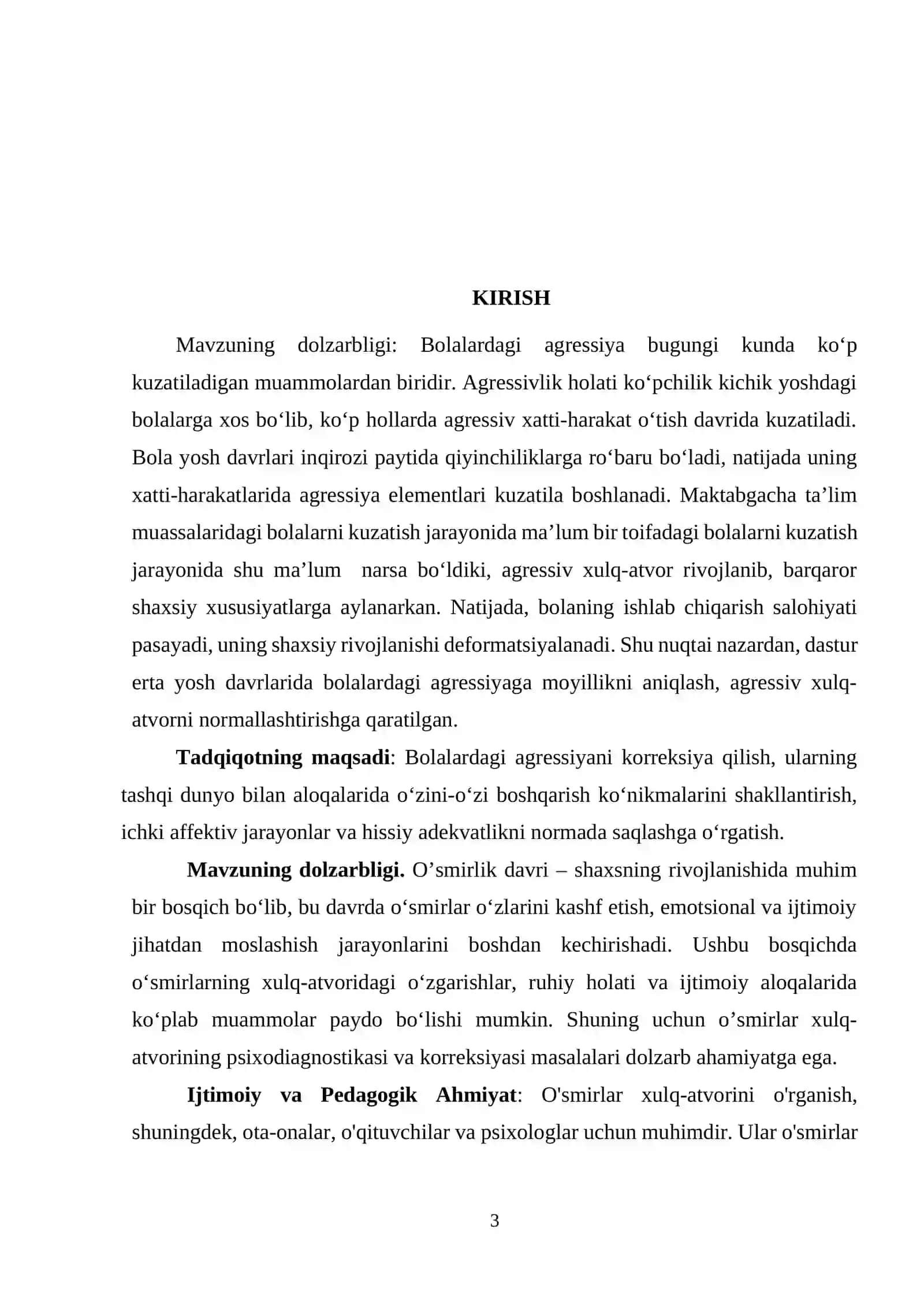 MAKTABGACHA YOSHDAGI BOLALARDA AGRESSlKNING PROFIKAKTIKA QILISHDA O’YIN VA TERAPIYASINING O’RNI 3