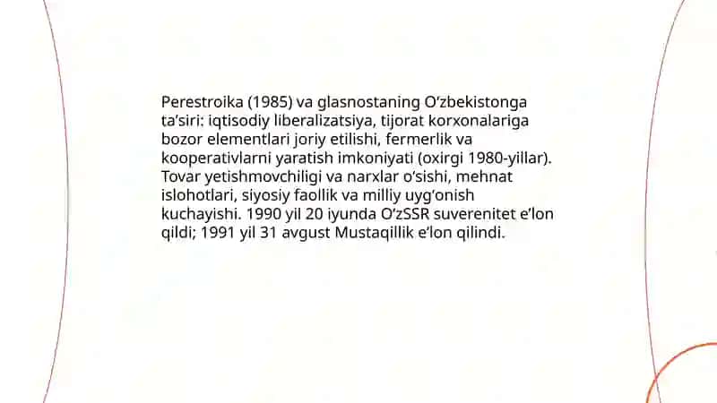 Mustaqillik erishish arafasida Oʻzbekistonda ijtimoiy iqtisodiy jarayonlar 3