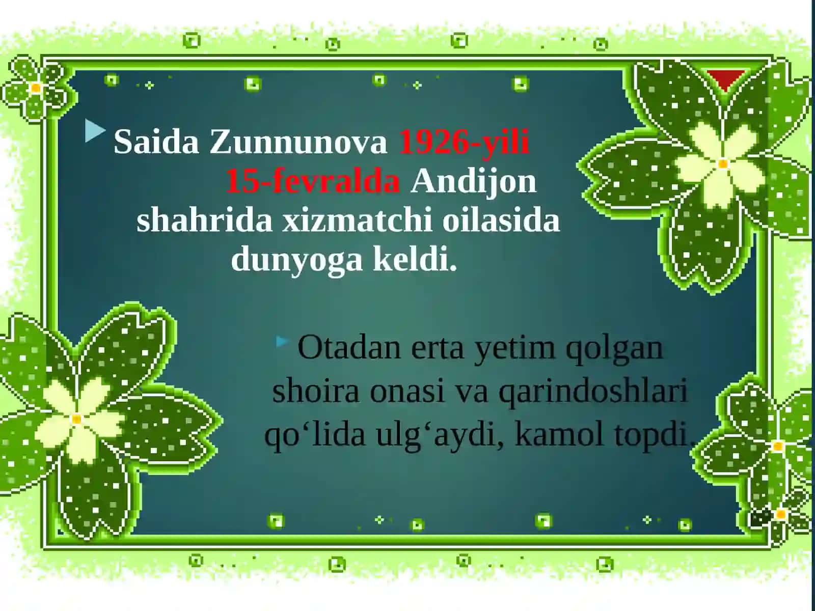 Saida Zunnunova hayoti 3