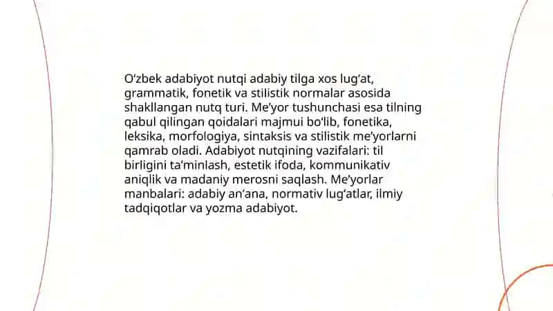 Oʻzbek adabiyot nutqi meʼyorlari 3