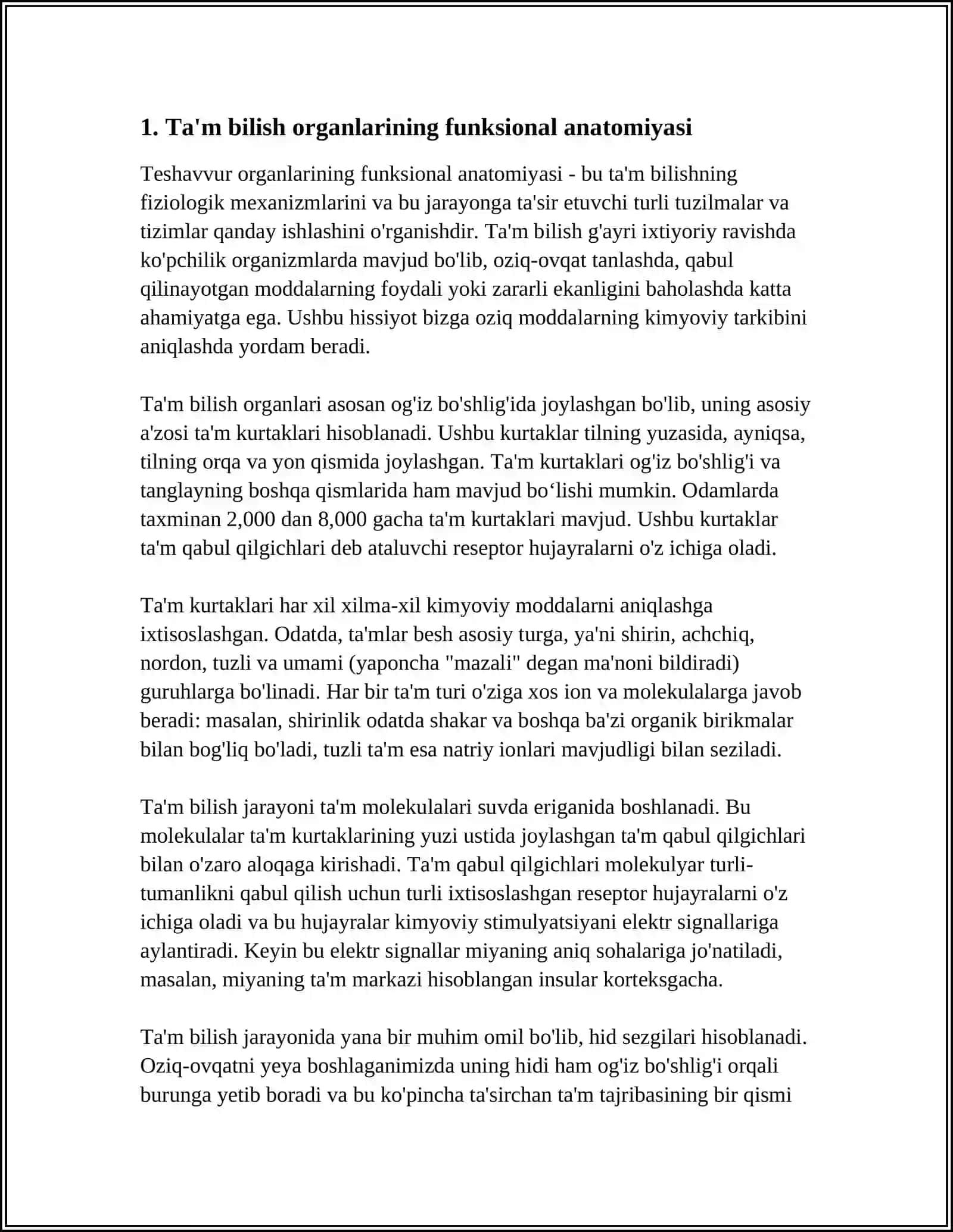 TA’M BILISH VA HID BILISH A’ZOLARINING FUNKSIONAL ANATOMIYASI 3