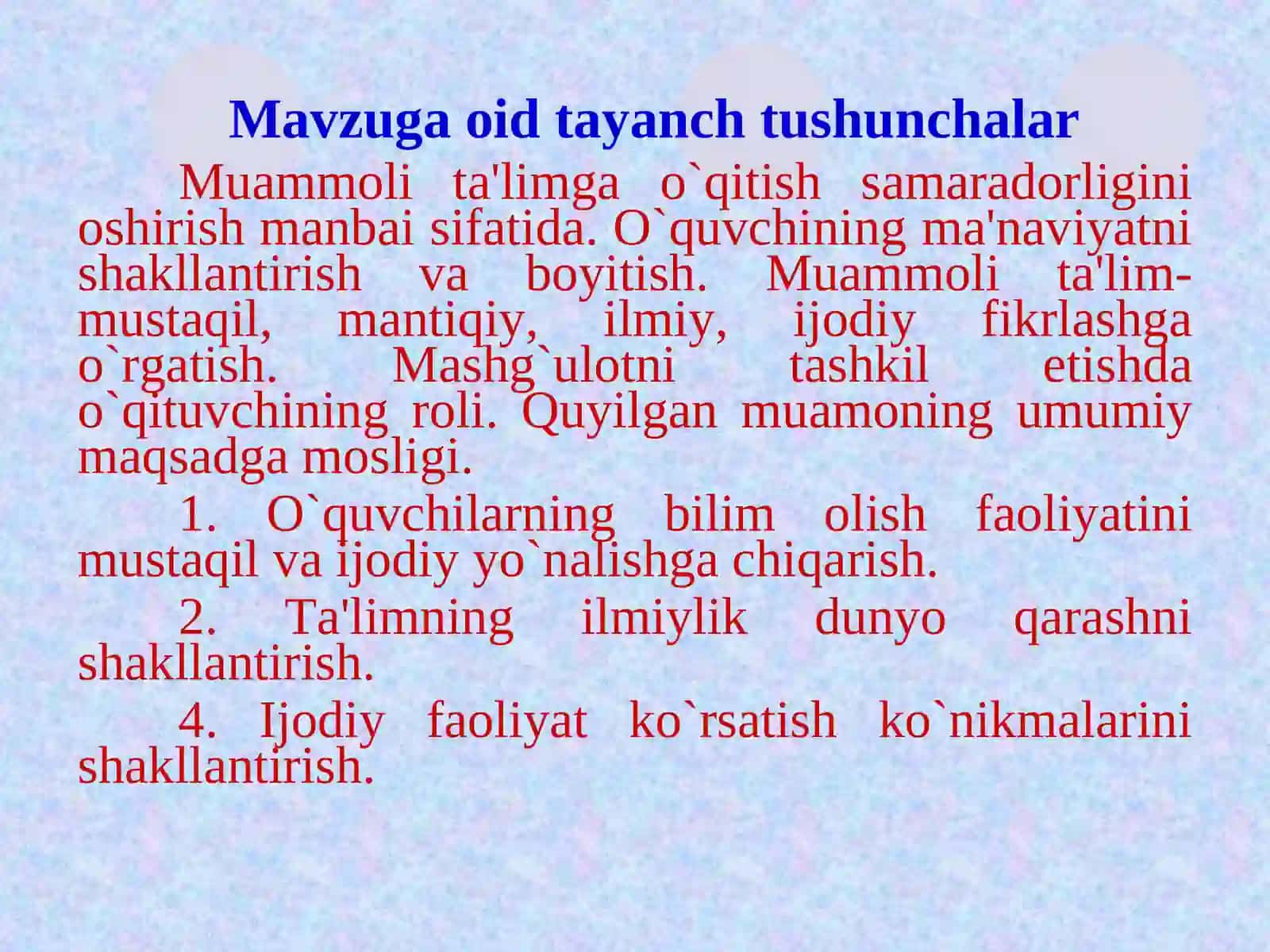 Muammoli ta'lim tеxnologiyalarini ona tili va adabiyot darslariga tatbiq etish 3