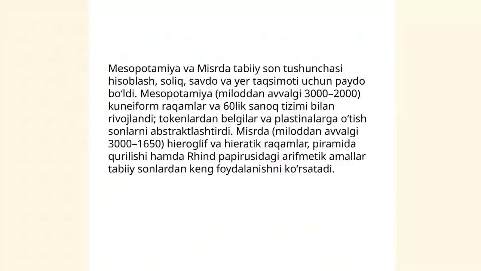 Tabiiy son va nol tushunchasi 3