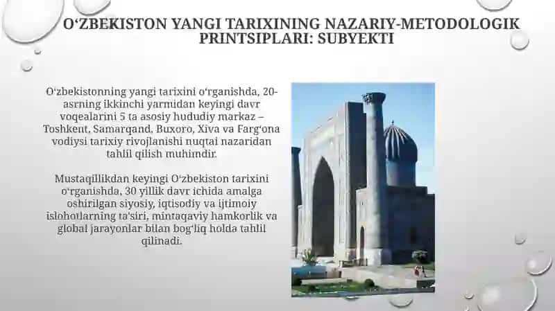 Oʻzbekistonning Eng So'nggi Tarixining Nazariy va Metodologik Printsiplari 3