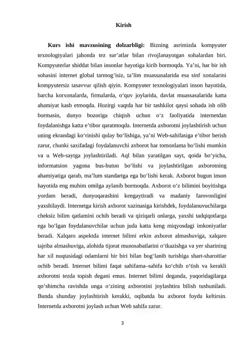 Dreamweaver dasturidan foydalanish va uning samaradorligi 3