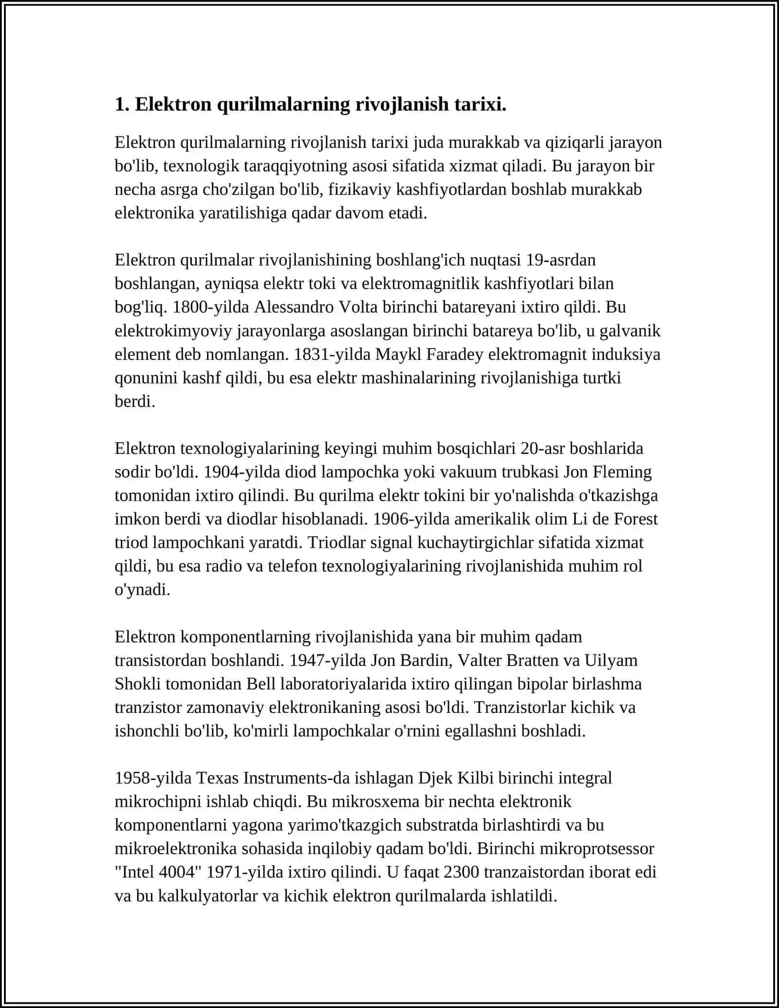 ELEKTRON QURILMALARNING PAYDO BOʻLISHI VA RIVOJLANISH TARIXIDA ELEKTROVAKUM LAMPALARNING OʻRNI. ELEKTRON YORITISH TIZIMLARINING LAMPALARI 3