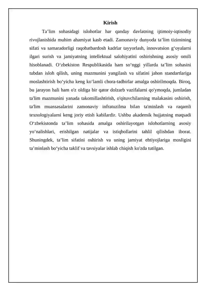 Taʼlim sohasidagi islohotlar 3