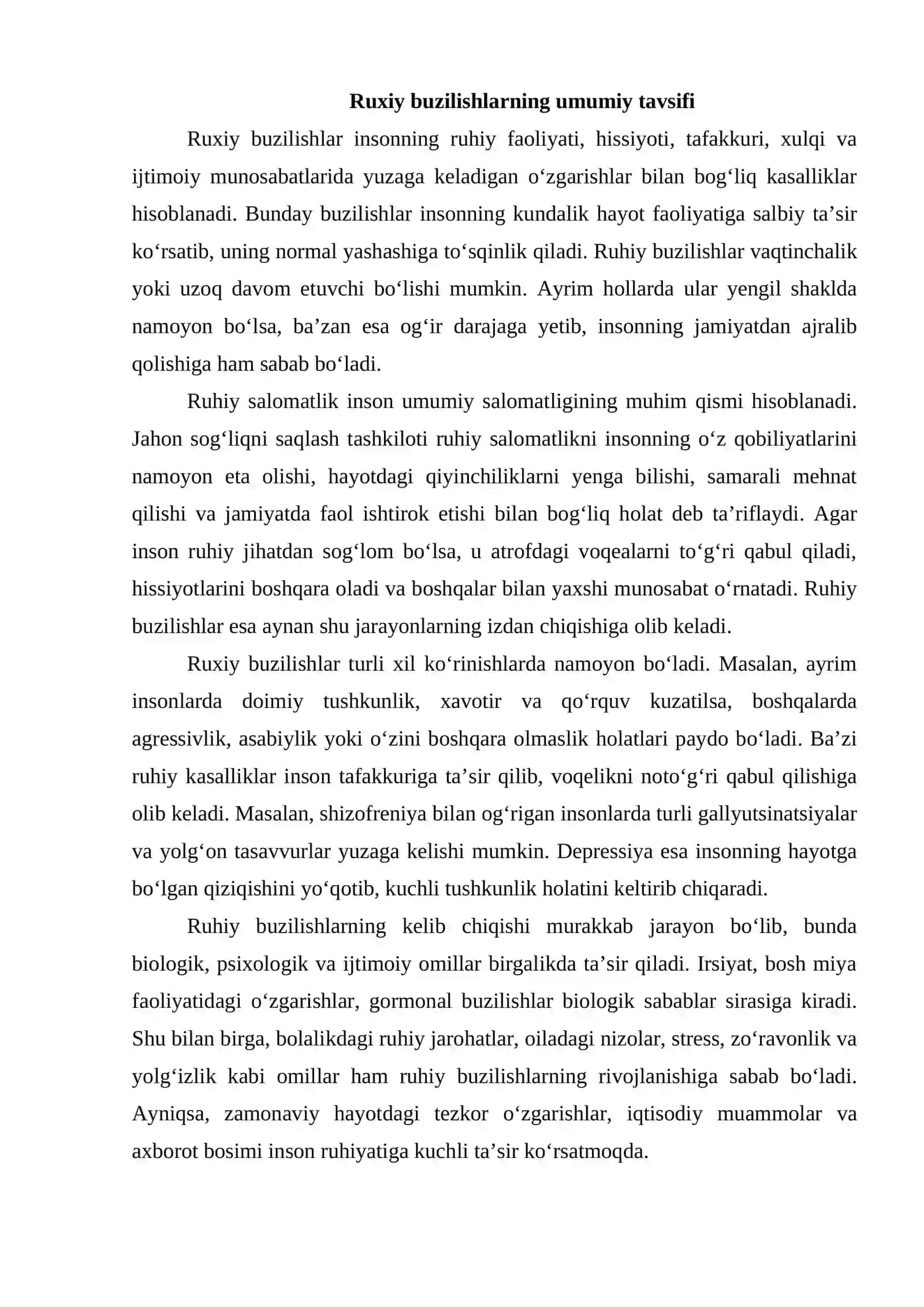 Ruxiy buzilishlar va ularning kelib chiqish sabablari 3