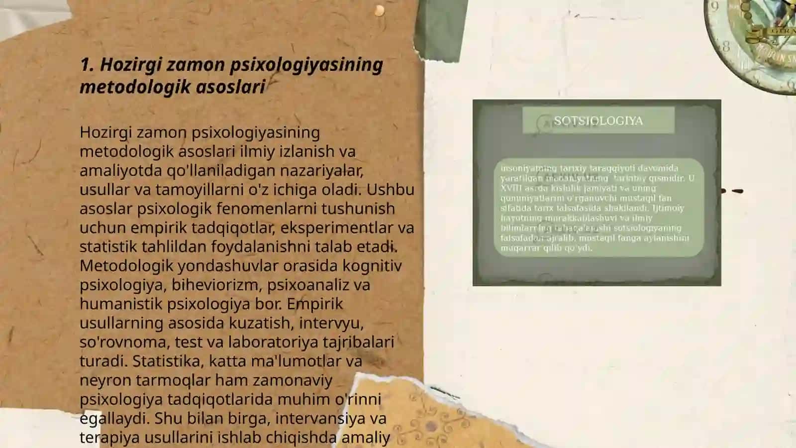 Hozirgi zamon psixologiyasining taraqqiyot metodlari. Psixikaning filologonetik taraqqiyoti 3