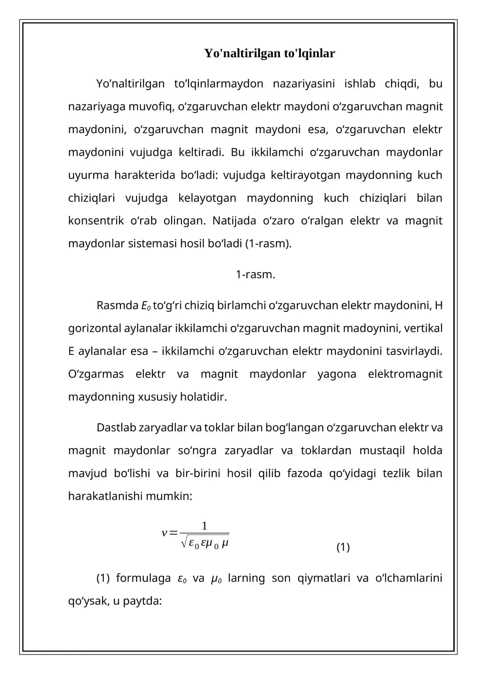 Yo'naltirilgan to'lqinlarni tahlil qilish 3