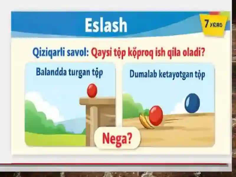7-sinf fizika. Mexanik energiyaning turlari 3