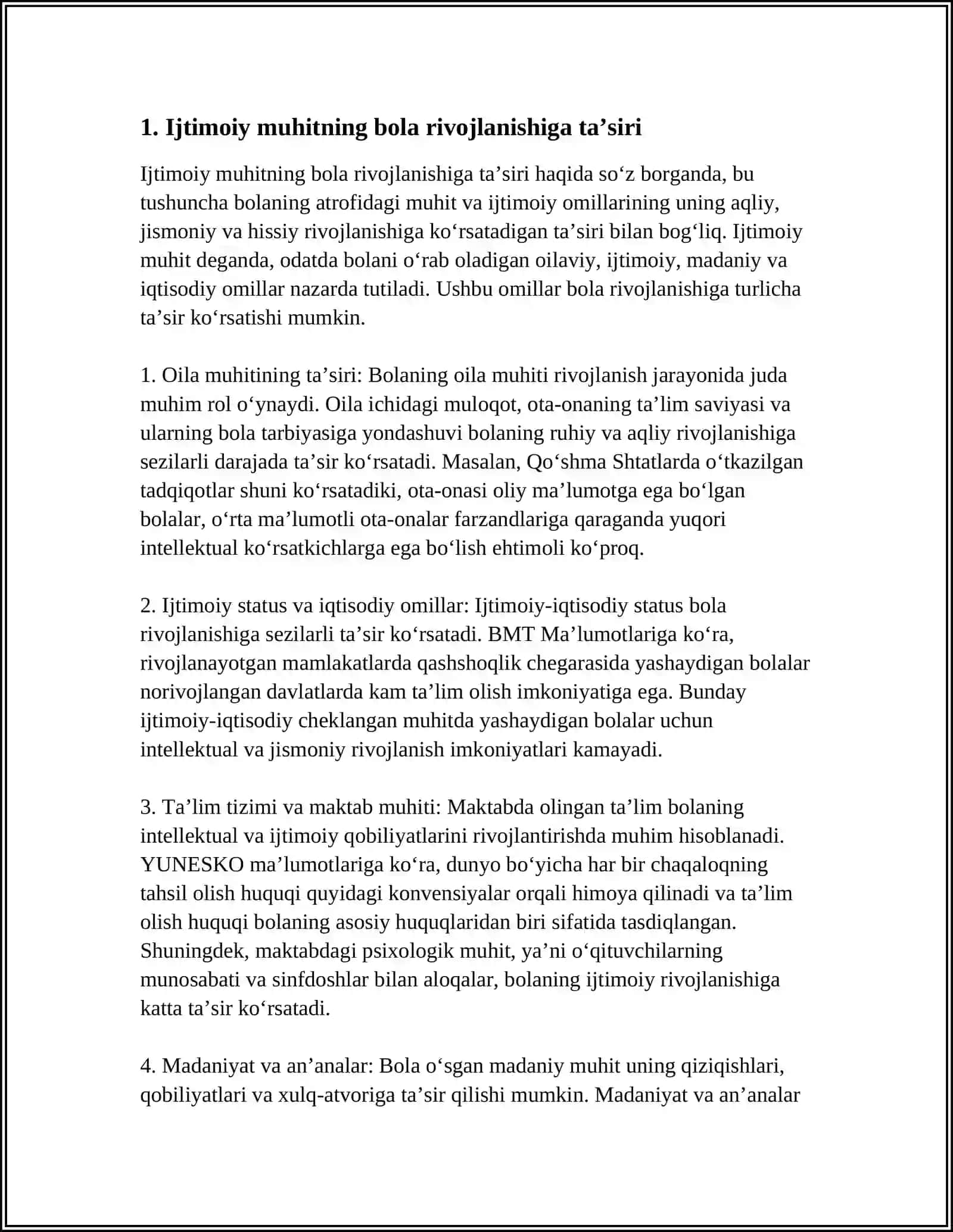 REFERAT: BOLAGA TASHQI MUHITNING TAʼSIRI 3
