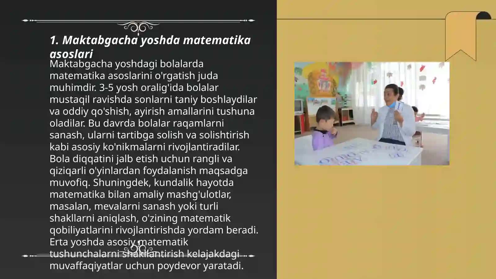 Maktabgacha yoshdagi bolalarda son va raqam tushunchasi rivojlantirishi 3