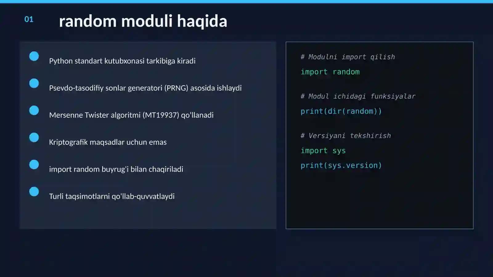 Python'da RandomFunksiyasi va Tasodifiy Sonlar 3
