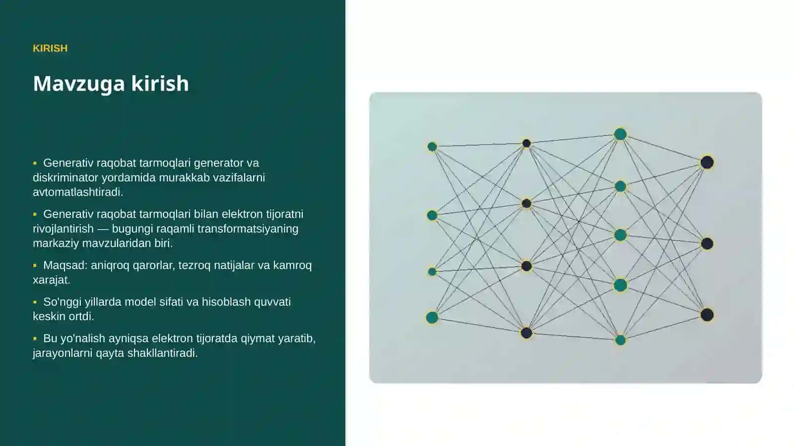 Generativ raqobat tarmoqlari bilan elektron tijoratni rivojlantirish 3
