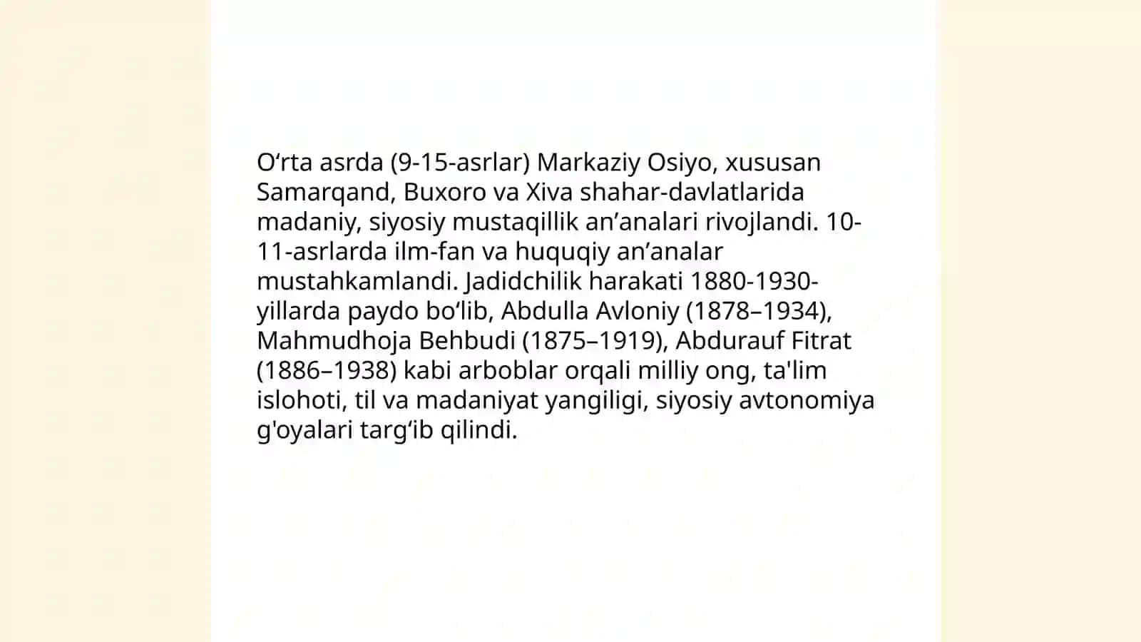 O'zbekistonda mustaqillik g'oyalarining asoslari 3