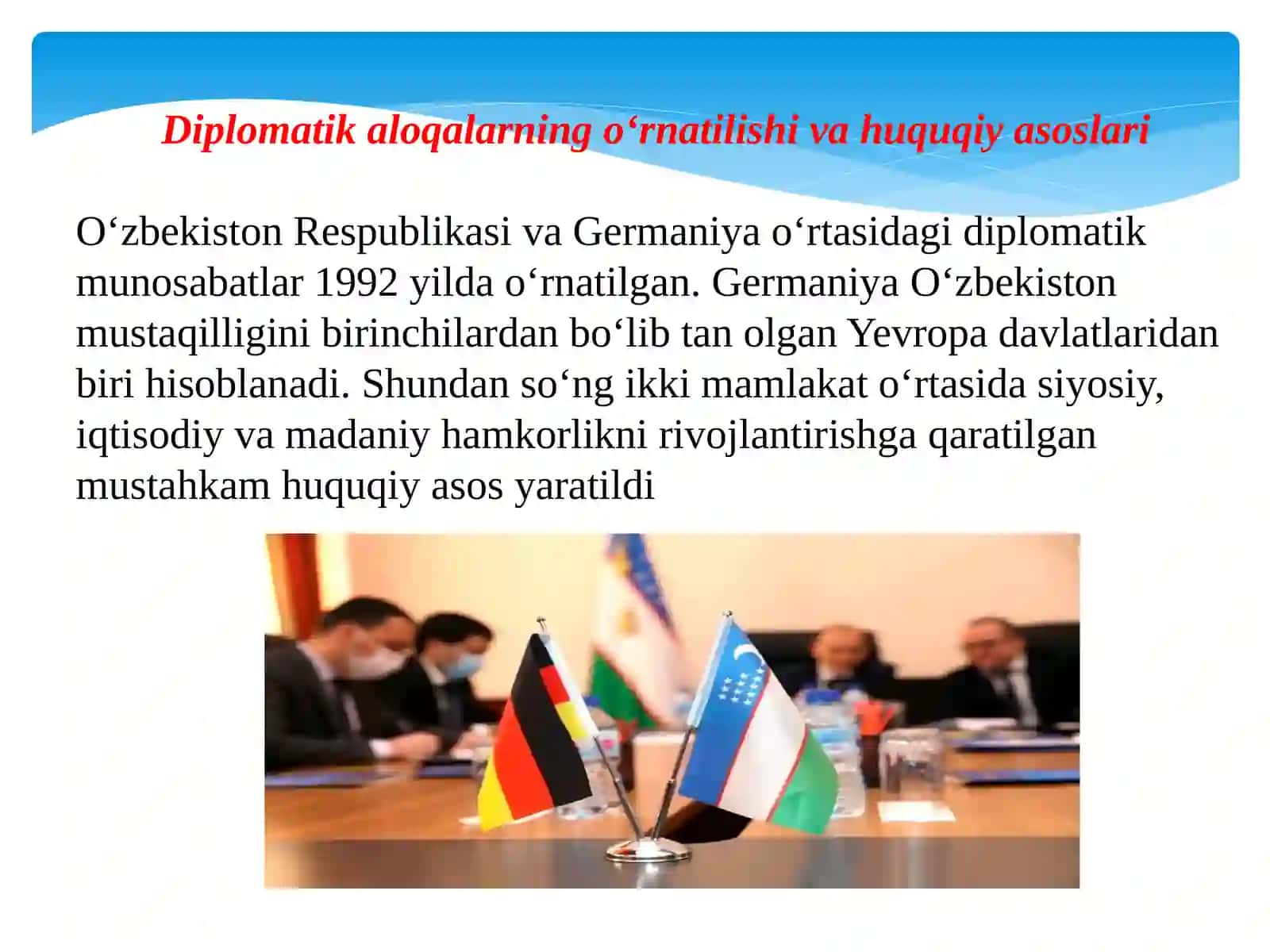 O'zbekiston Respublikasi va xorijiy davlatlar ( Germaniya ) diplomatikxizmati 3
