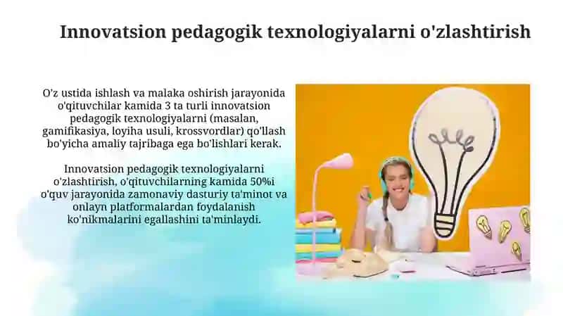 Innovatsion pedagogik texnologiyalarni o'zlashtirish 3