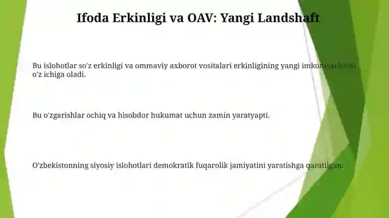 O'zbekistonning Demokratiya Yo'li: Asosiy Islohotlarga Nazar 3