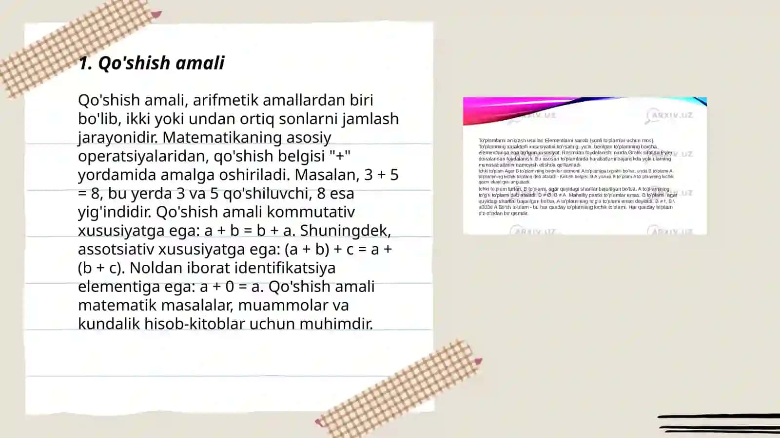 1000 ichida nomanfiy butun sonlar ustida arifmetik amallar bajarish metodikasi 3