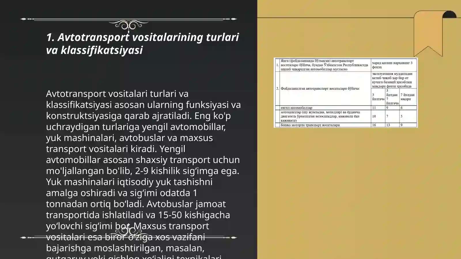 Avtotransport vositalari turlari va klassifikatsiyasi 3
