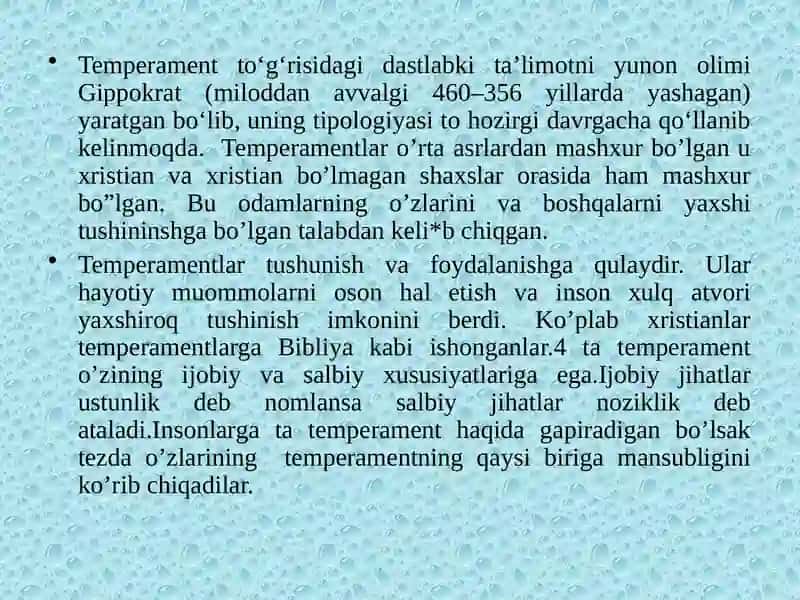 Temperament 3