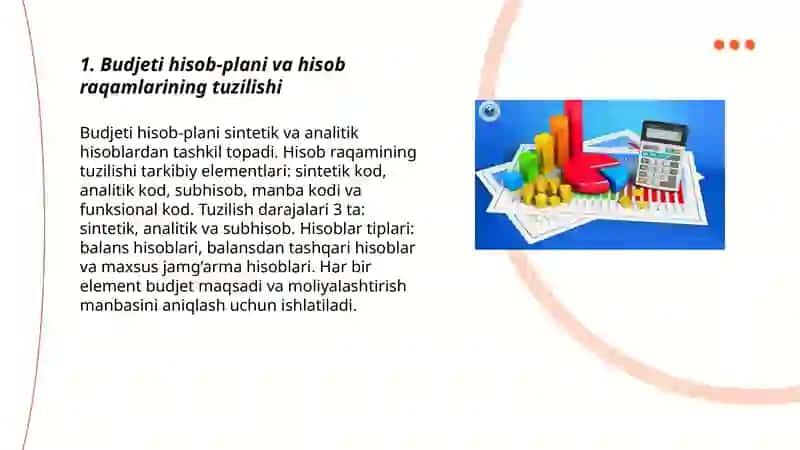 Budjet hisob-plani va hisob raqamlarining tuzilishi 3