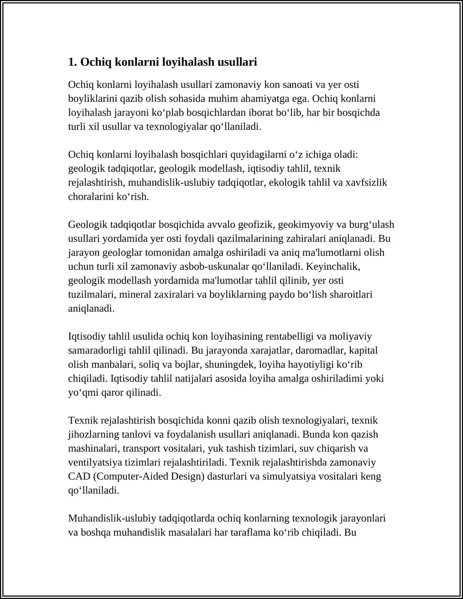 OCHIQ KON LAHIMLARI BARPO QILISH ISHLARI TEXNALOGIYASI 3
