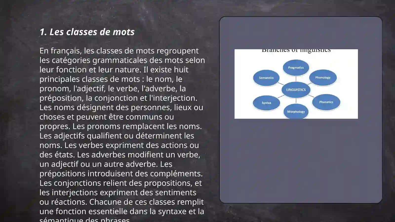 Structure grammatigrammaticale: morphologie, syntaxe. Vocabulaire 3