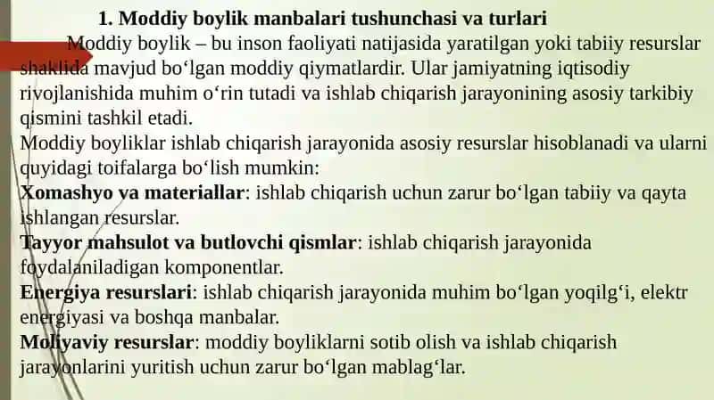 Turli xil korxonalarni moddiy boylik manbalari bilan ta’minlash strategiyasi 3
