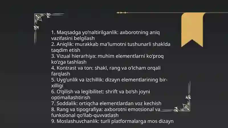 Vizual axborot dizaynining asosiy tamoyillari 3