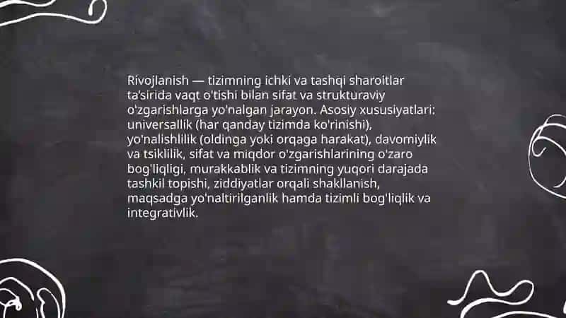 Rivojlanishning umumiy qonun va kategoriyalari 3