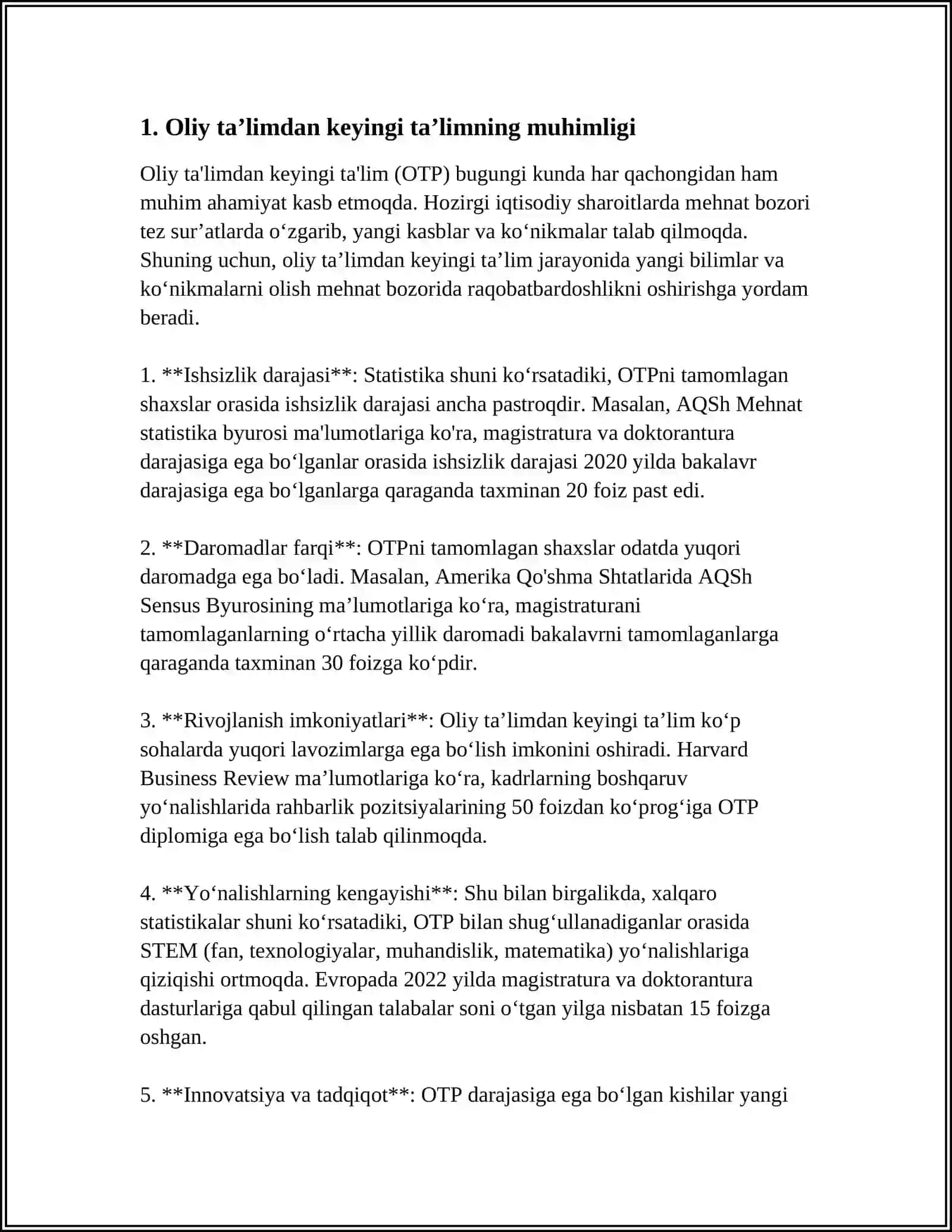 OLIY TAʼLIMDAN KEYINGI TAʼLIM 3